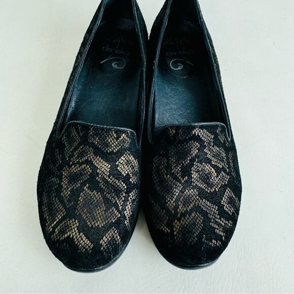 Dansko Shoes Loafers Olivia Bronze Snake Leather Comfort Slip On Size 40 9.5/10 - Picture 4 of 9